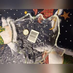 Christmas crystal dish